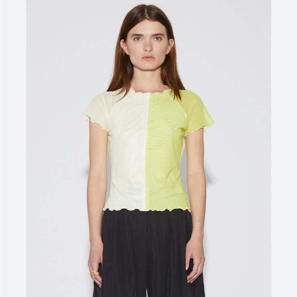 Find Me Now Rio Mesh Baby Tee‎ Colorblock Neon Medium Large